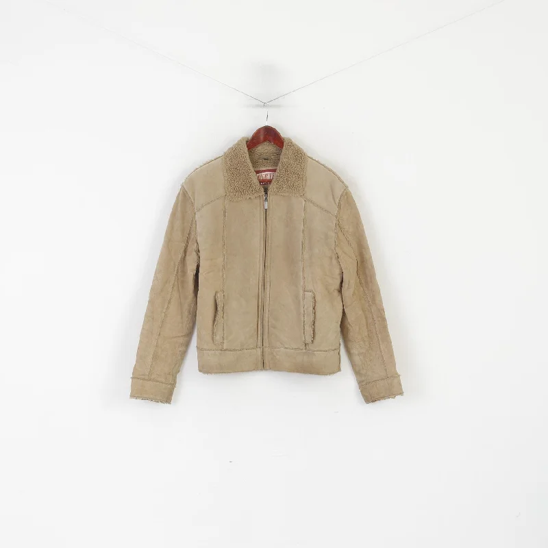 Angelo Litrico C&A Women M Jacket Beige Leather Vintage Country Field Zip Up Top Corduroy Jacket Velvet Jacket Brocade Jacket Angelo Litrico C&A Women M Jacket Beige Leather Vintage Country Field Zip Up Top Corduroy Jacket Velvet Jacket Brocade Jacket