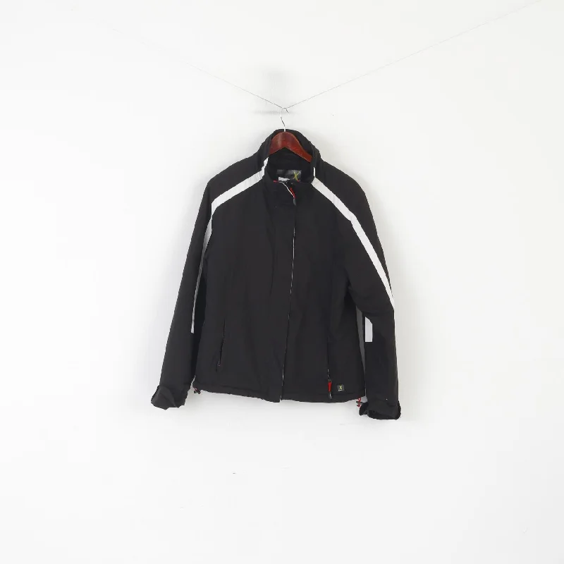 Chamonix Women L Jacket Black Nylon Waterproof Ski Full Zipper Outdoor Top Insulated Jacket Fitted Jacket Loose Jacket Chamonix Women L Jacket Black Nylon Waterproof Ski Full Zipper Outdoor Top Insulated Jacket Fitted Jacket Loose Jacket