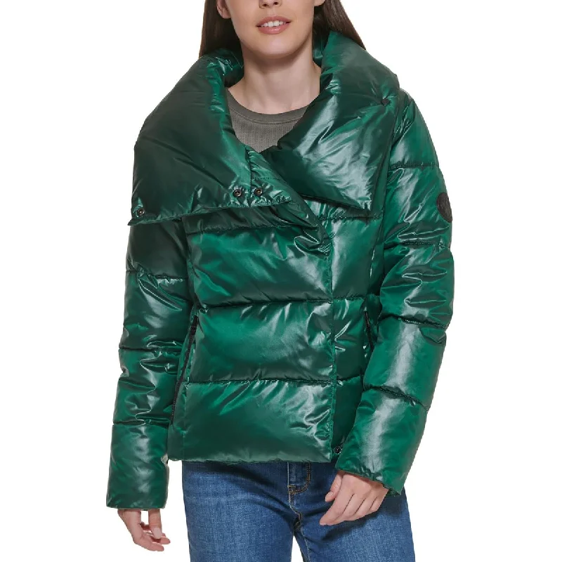 DKNY Jeans Womens Quilted Gloss Puffer Jacket Elasticated Jacket Padded Jacket Insulated Jacket DKNY Jeans Womens Quilted Gloss Puffer Jacket Elasticated Jacket Padded Jacket Insulated Jacket