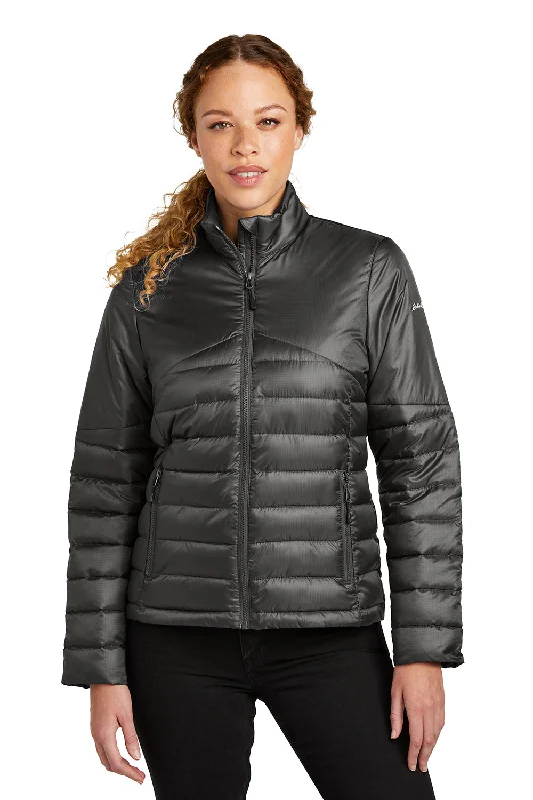 Eddie Bauer Womens Water Resistant Quilted Full Zip Jacket - Iron Gate Grey Quilted Jacket Puffer Jacket Insulated Jacket Eddie Bauer Womens Water Resistant Quilted Full Zip Jacket - Iron Gate Grey Quilted Jacket Puffer Jacket Insulated Jacket