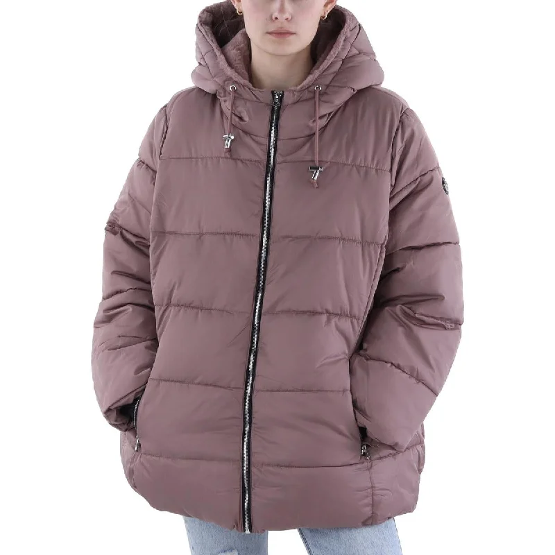 Jessica Simpson Womens Insulated Faux Fur Lined Puffer Jacket Snapped Jacket Toggled Jacket Drawstring Jacket Jessica Simpson Womens Insulated Faux Fur Lined Puffer Jacket Snapped Jacket Toggled Jacket Drawstring Jacket