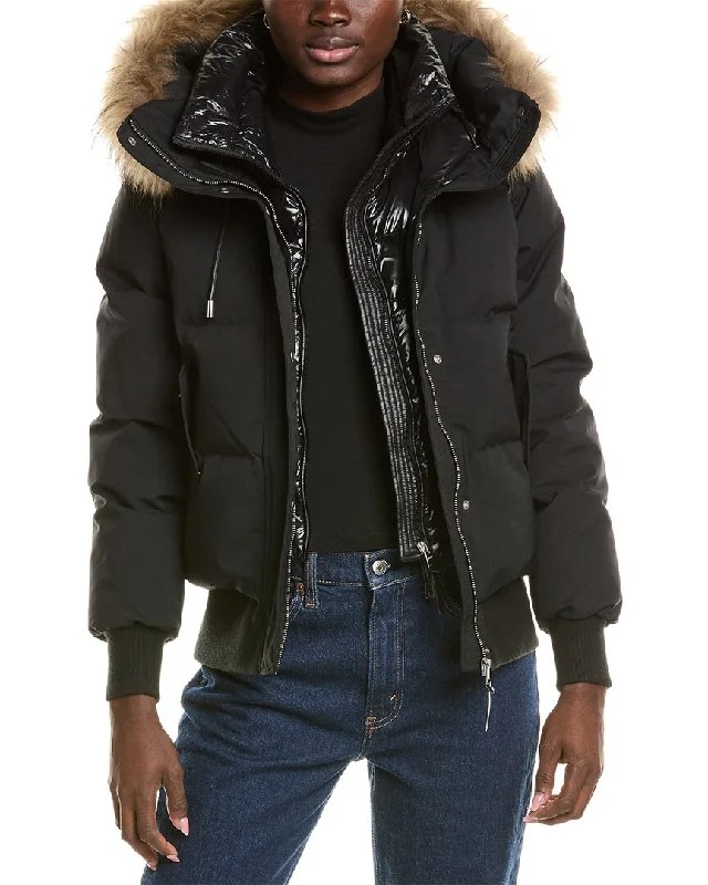 Mackage Nefi Jacket Denim Fabric Leather Fabric Suede Fabric