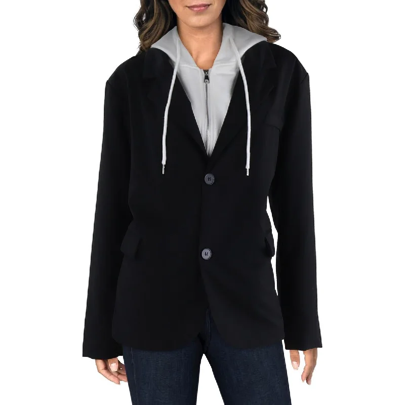 Madonna & Co. Womens Hooded Lightweight Shirt Jacket One-Shoulder Jacket Off-the-Shoulder Jacket Asymmetrical Jacket Madonna & Co. Womens Hooded Lightweight Shirt Jacket One-Shoulder Jacket Off-the-Shoulder Jacket Asymmetrical Jacket