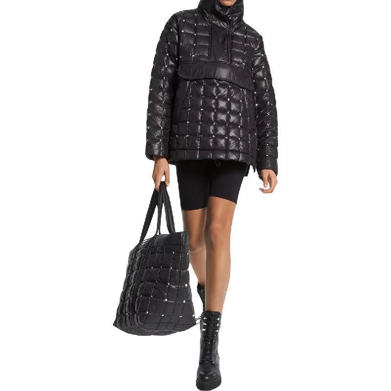 MICHAEL Michael Kors Womens Coat Quilted Puffer Jacket Satin Fabric Silk Fabric Chiffon Fabric MICHAEL Michael Kors Womens Coat Quilted Puffer Jacket Satin Fabric Silk Fabric Chiffon Fabric
