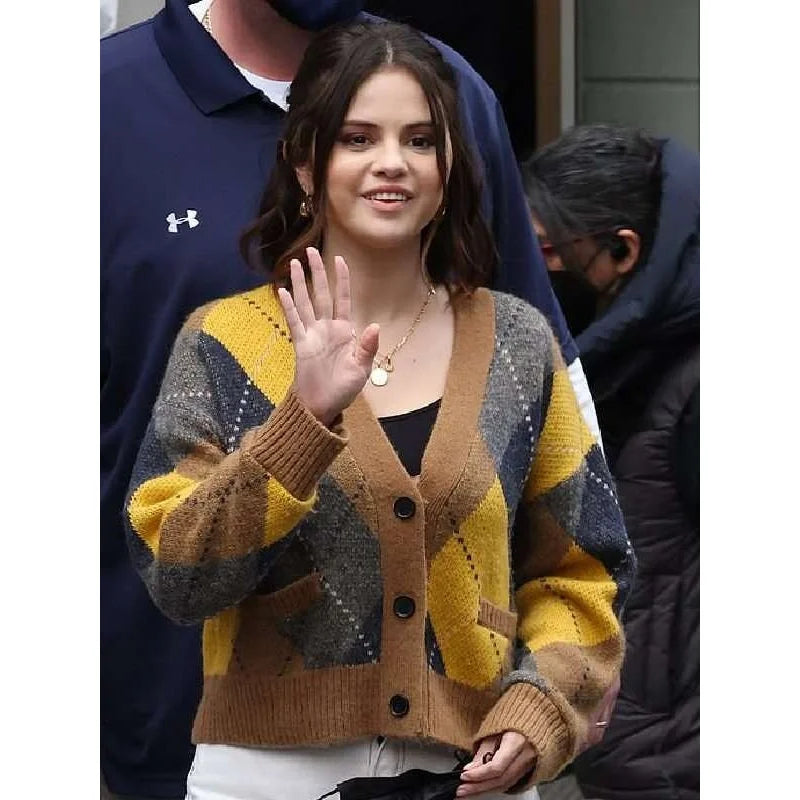 Only Murders In The Building S02 Selena Gomez Cardigan Velvet Chenille Corduroy