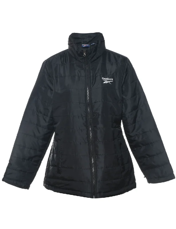 Reebok Puffer Jacket - L Welt Pockets Slit Pockets Flap Pockets
