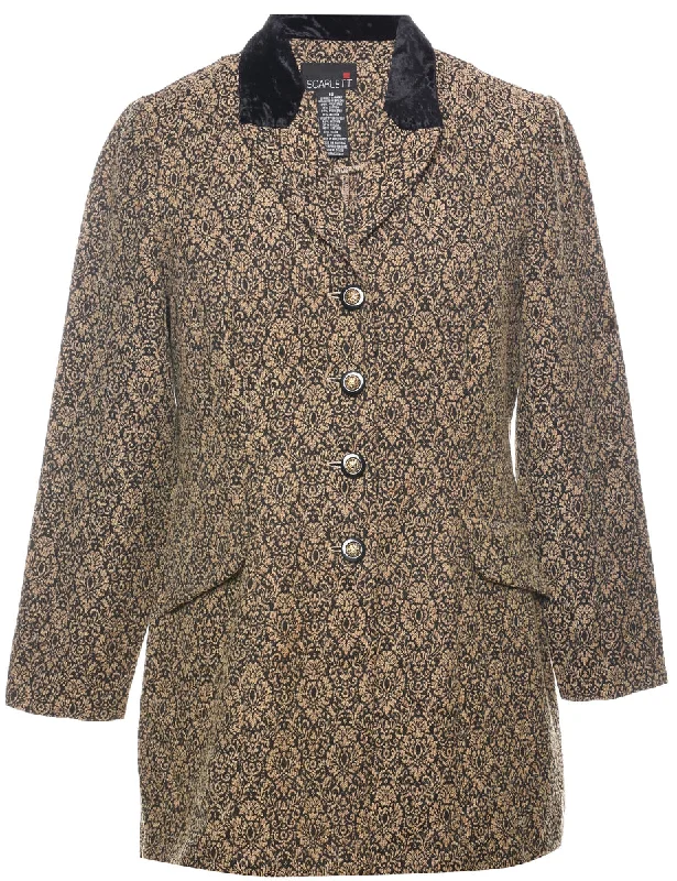 Scarlett Tapestry Jacket - L Print Jacket Jacquard Jacket Patchwork Jacket