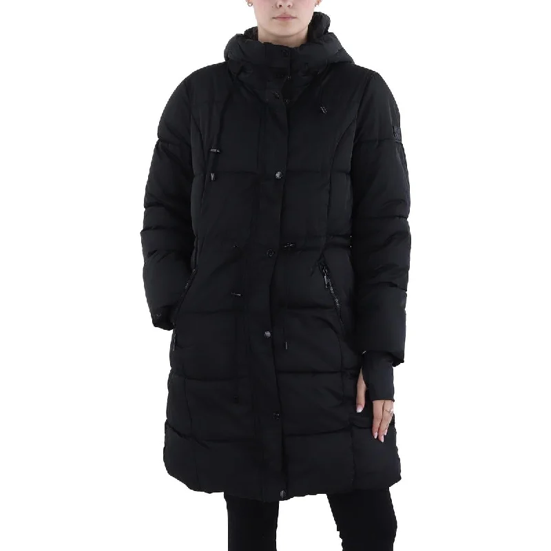 Steve Madden Womens Quilted Cold Weather Puffer Jacket Welt Pockets Slit Pockets Flap Pockets Steve Madden Womens Quilted Cold Weather Puffer Jacket Welt Pockets Slit Pockets Flap Pockets