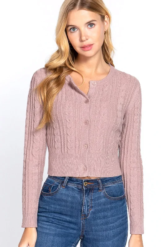 Women's Essential Long Sleeve Cable Sweater Cardigan Hooded Caped Shawl Collar