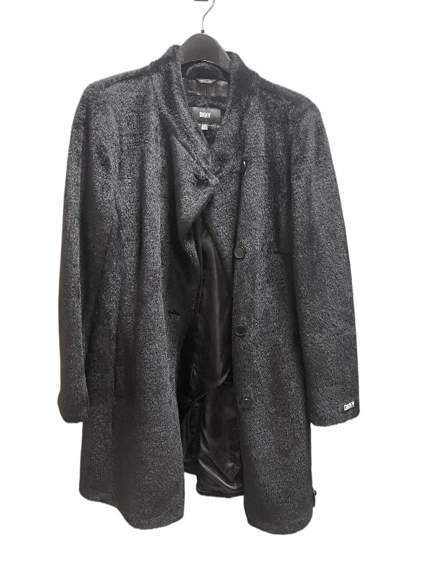Coat Other By Dkny In Black, Size: M Hooded Parka Coat