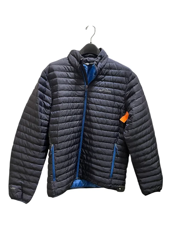 Coat Puffer & Quilted By Eddie Bauer In Navy, Size: M Hooded Raincoat Women