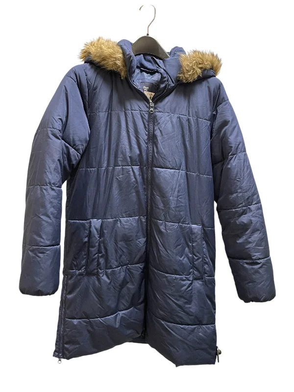 Coat Puffer & Quilted By Gap In Navy, Size: M Hooded Puffer Anorak