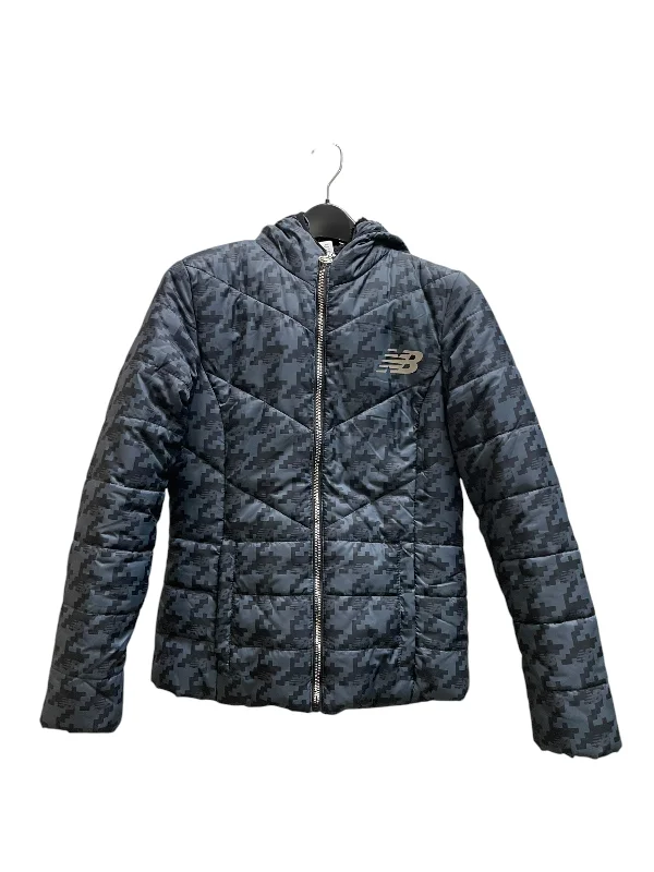 Coat Puffer & Quilted By New Balance In Blue, Size: S Adjustable Waist Parka