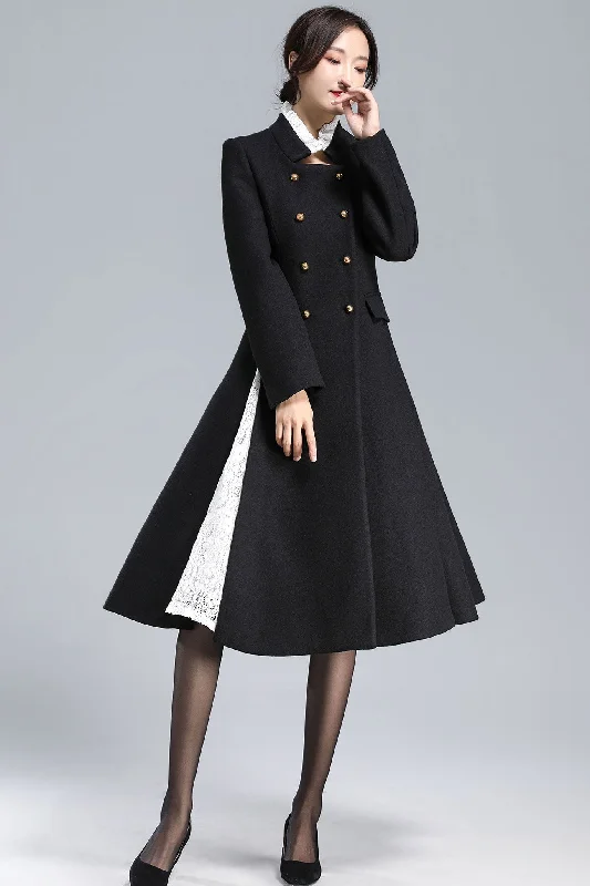 Fit and Flare Princess Coat 3177 Sleek Leather Jacket