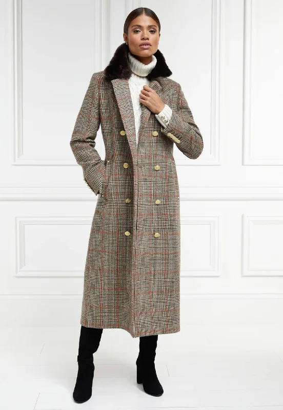 Double Breasted Shearling Coat - Orange Windsor Casual Denim Jacket