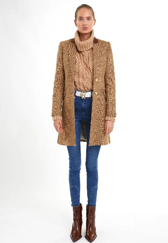 Kempton Coat - Tawny Plaid Checkered Coat