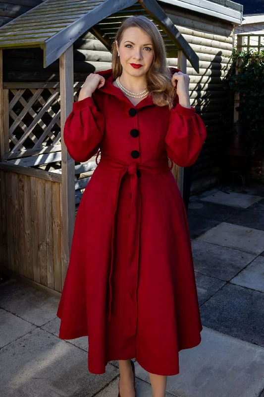 hooded Long wool coat for women 3174 Chic Oversized Blazer