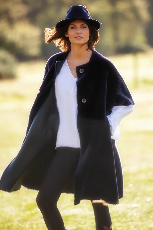 Louisa Shearling Coat Fitted Faux Suede Blazer