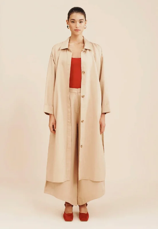 Ruth Coat - Latte Military-Inspired Jacket