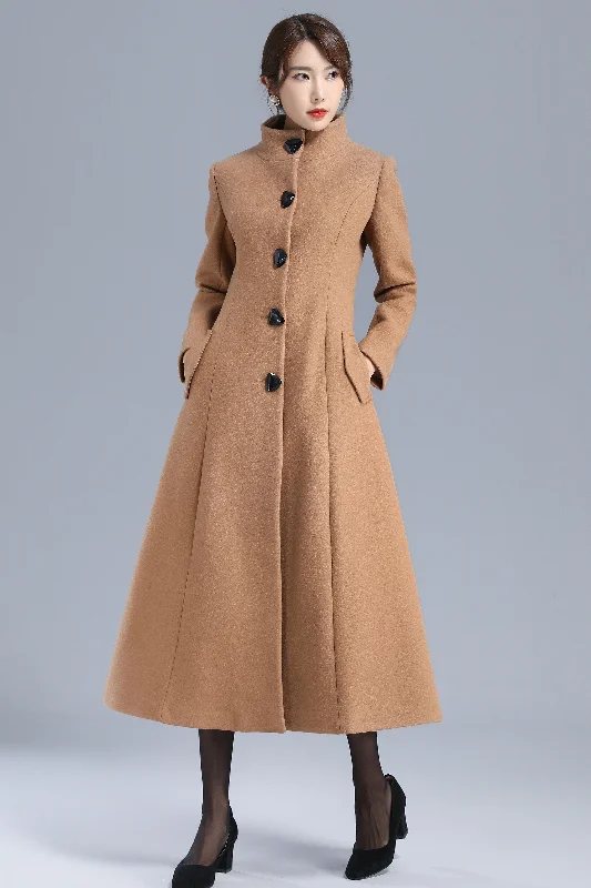 Vintage Inspired Single Breasted Winter Wool Coat 3201 Chic Winter Coat