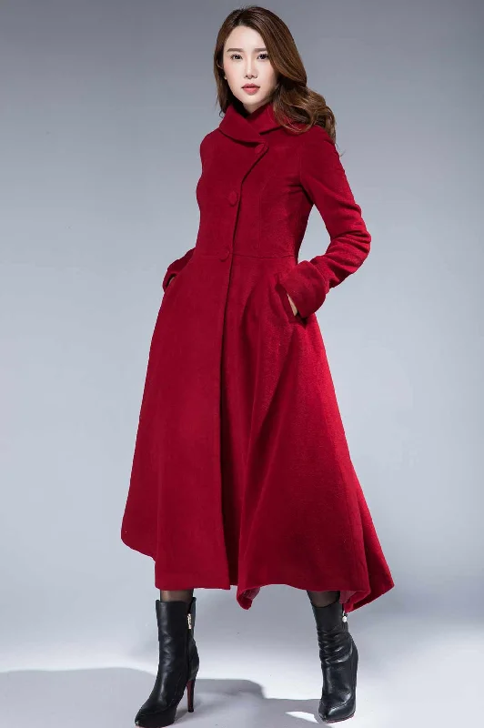 vintage inspired swing maxi wool coat 1860# Waterproof Hiking Jacket