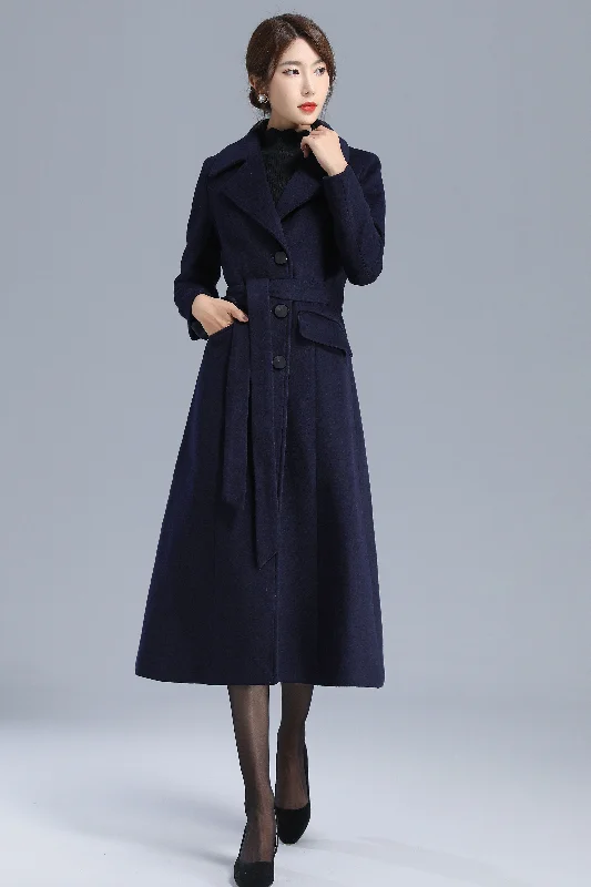 Women's Winter Single Breasted Wool Coat 3205 Functional Travel Jacket