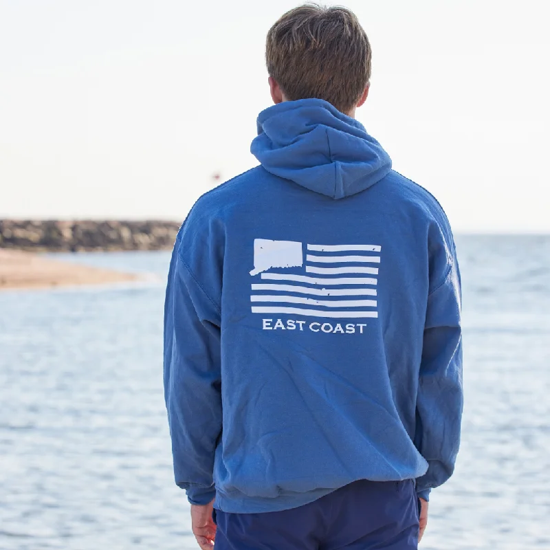 Classic 203 East Coast Hoodie Hoodie with Raw Hem Edgy Unfinished