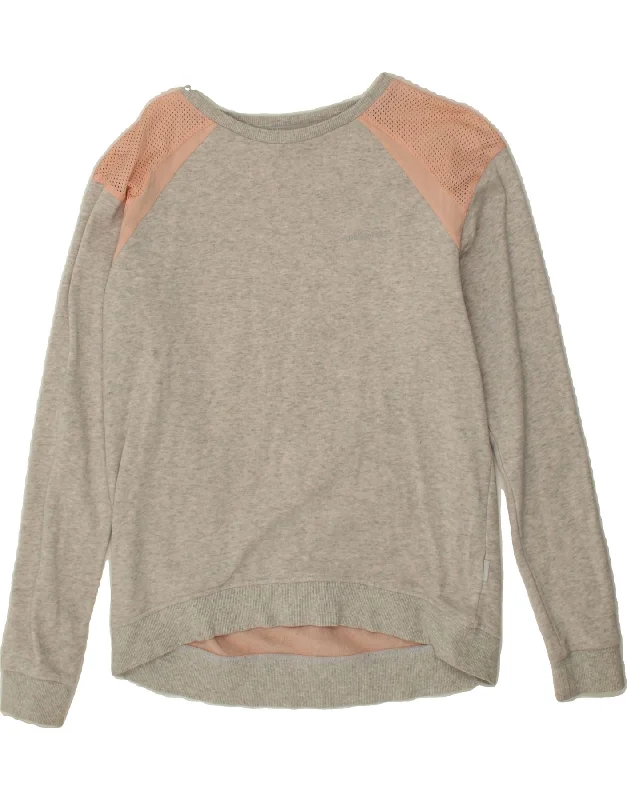 ADIDAS Womens Sweatshirt Jumper UK 10 Small Grey Colourblock Hoodie with Drop Shoulder Relaxed Streetwear ADIDAS Womens Sweatshirt Jumper UK 10 Small Grey Colourblock Hoodie with Drop Shoulder Relaxed Streetwear