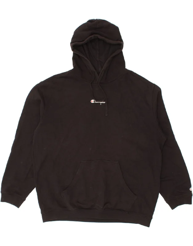 CHAMPION Mens Hoodie Jumper Medium Black Hoodie with Toggle Buttons Decorative Unique CHAMPION Mens Hoodie Jumper Medium Black Hoodie with Toggle Buttons Decorative Unique