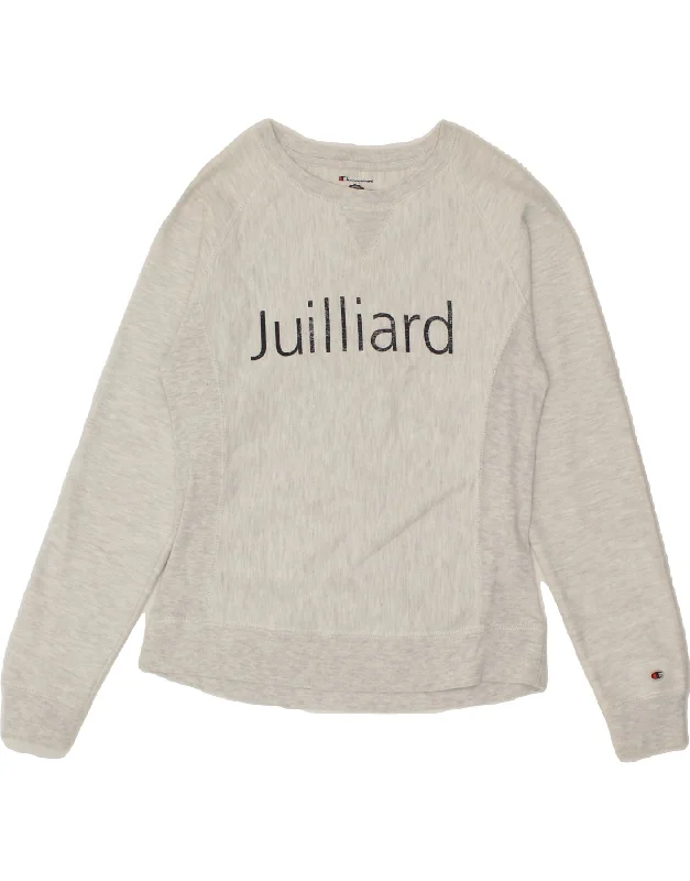 CHAMPION Womens Graphic Sweatshirt Jumper UK 10 Small Grey Hoodie with Logo Branding Identity CHAMPION Womens Graphic Sweatshirt Jumper UK 10 Small Grey Hoodie with Logo Branding Identity