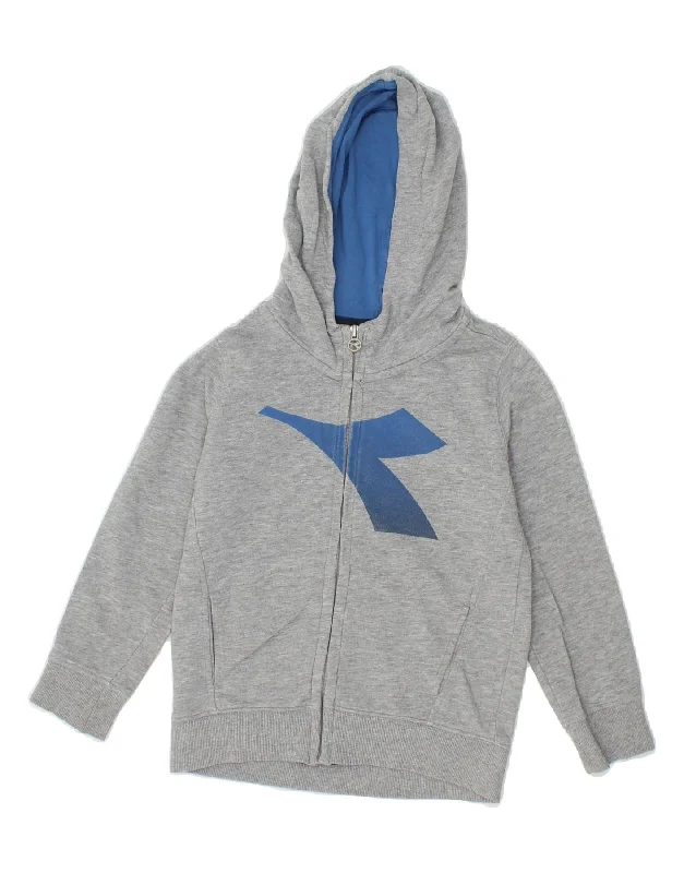 DIADORA Boys Graphic Zip Hoodie Sweater 5-6 Years Small Grey Hoodie with Lace Feminine Delicate DIADORA Boys Graphic Zip Hoodie Sweater 5-6 Years Small Grey Hoodie with Lace Feminine Delicate