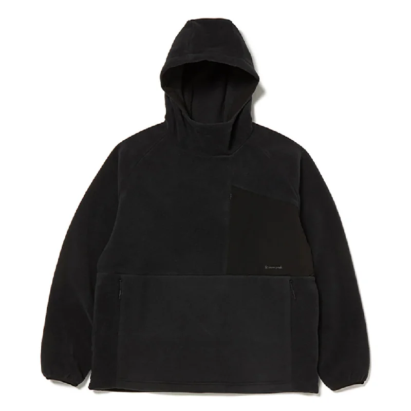 Double Face Fleece Hoodie Hoodie with Hem Applique Textured Unique