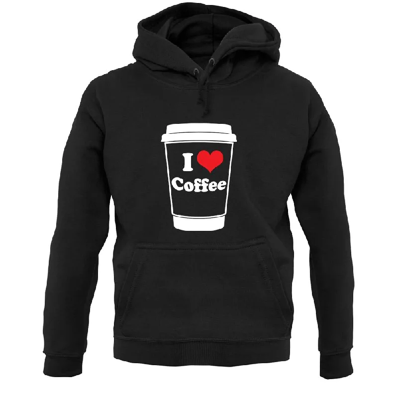 I Love Coffee Unisex Hoodie Hoodie Jacket Zipper Layering