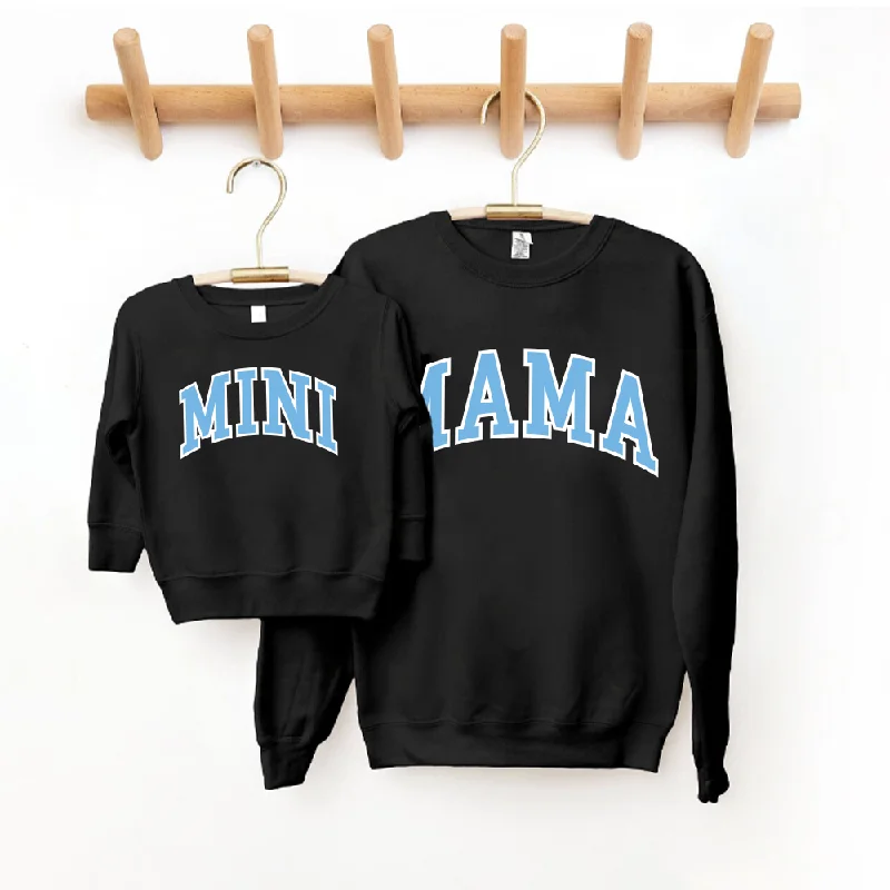 Mama & Mini Essential Varsity Matching Sweatshirts Hoodie with Batwing Sleeves Loose Dramatic Mama & Mini Essential Varsity Matching Sweatshirts Hoodie with Batwing Sleeves Loose Dramatic