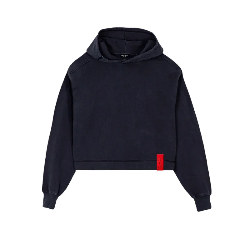 PARTCH Must Cropped Hoodie Oversized Vintage Black Hoodie with Print Artistic Unique PARTCH Must Cropped Hoodie Oversized Vintage Black Hoodie with Print Artistic Unique