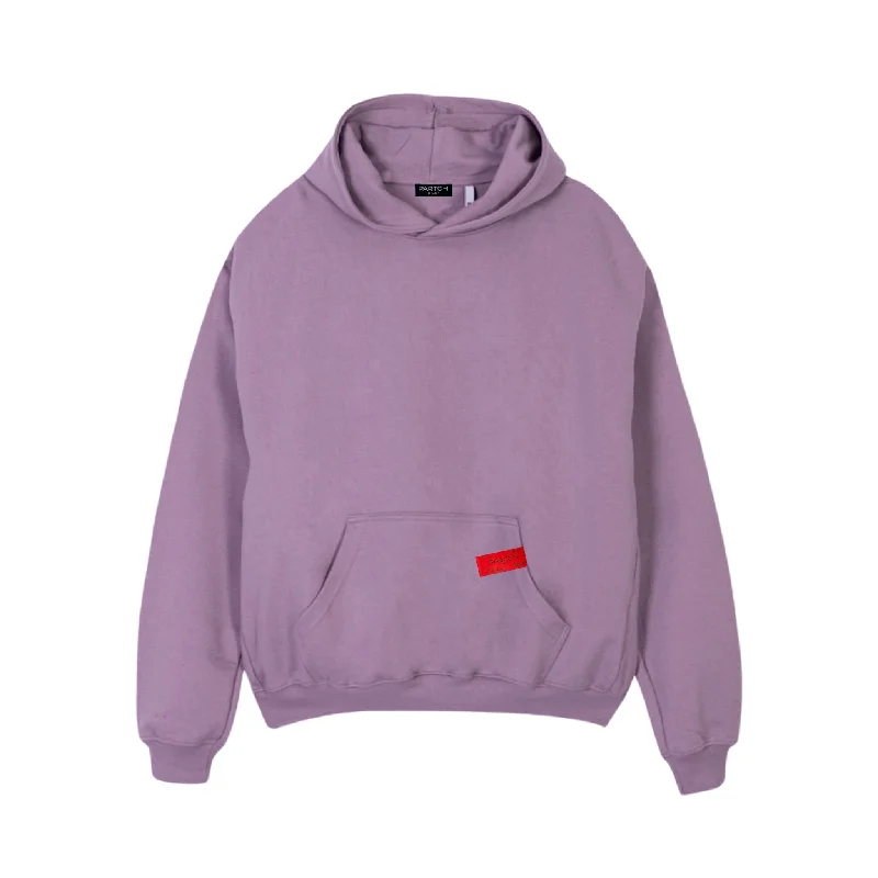 PARTCH Must Oversized Hoodie Purple Organic Cotton Hoodie with Drawcord Adjustable Secure
