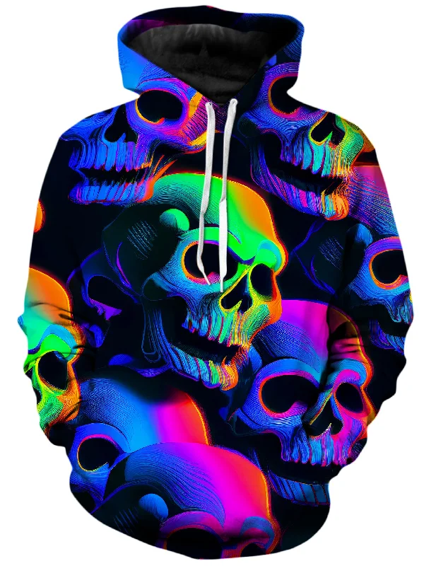 Psychedelic Nightmare Unisex Hoodie Hoodie with Metallic Shiny Futuristic