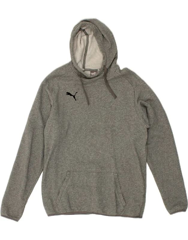 PUMA Mens Hoodie Jumper Large Grey Cotton Hoodie with Oversized Fit Loose Comfortable PUMA Mens Hoodie Jumper Large Grey Cotton Hoodie with Oversized Fit Loose Comfortable