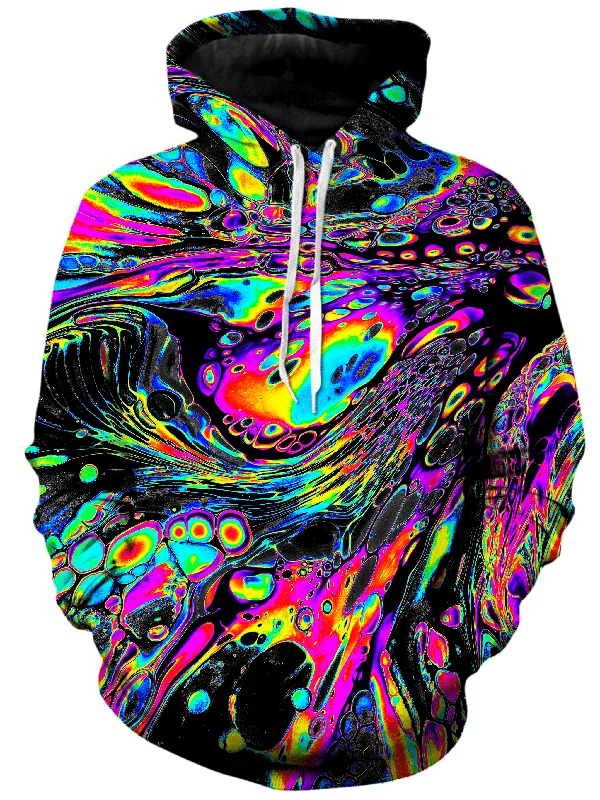 Rainbow Magma Unisex Hoodie Hoodie with Front Slit Layering Stylish
