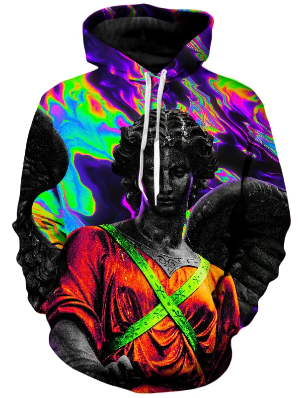 Rave Angel Unisex Hoodie Hoodie with Hem Fringe Bohemian Relaxed