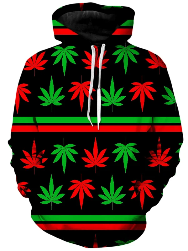 Red And Green Festive Bud Unisex Hoodie Hoodie with Pastel Soft Subtle