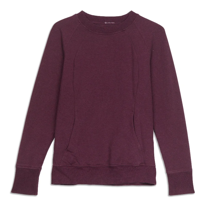 Scuba Crewneck Sweatshirt - Resale Hoodie with Hem Ribbing Snug Secure