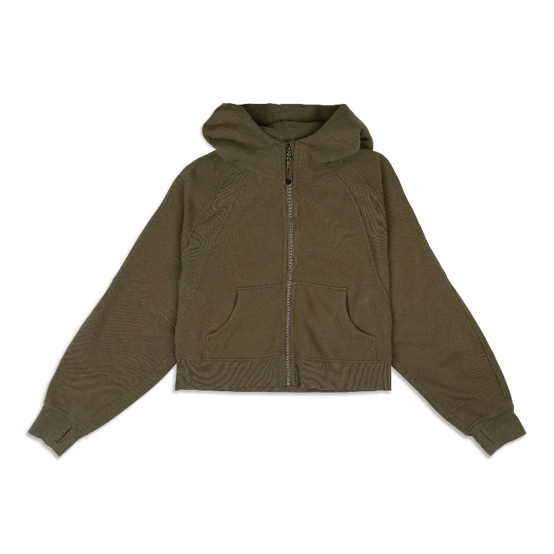Scuba Oversized Full Zip Hoodie - Resale Hoodie with Side Slits Relaxed Casual