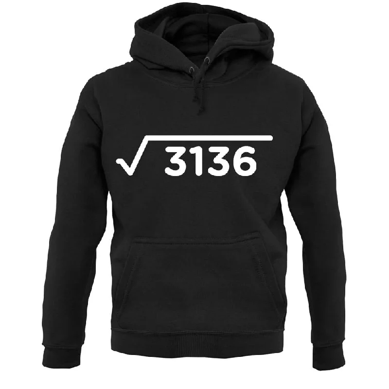 Square Root Birthday 56 Unisex Hoodie Hoodie with Rolled Sleeves Casual Relaxed