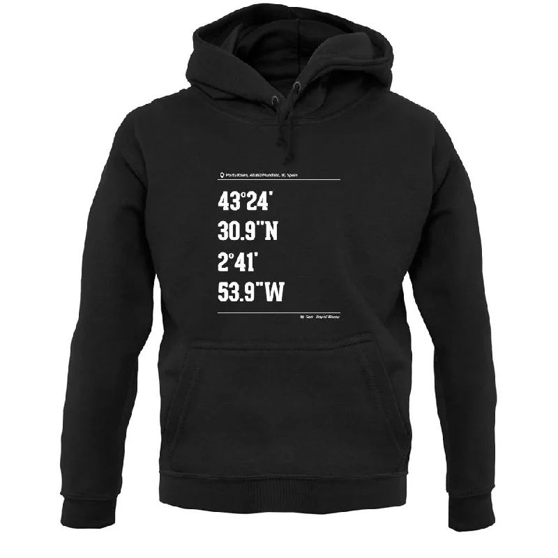 Surfing Coordinates Mundaka Unisex Hoodie Hoodie with Illustration Artistic Creative Surfing Coordinates Mundaka Unisex Hoodie Hoodie with Illustration Artistic Creative
