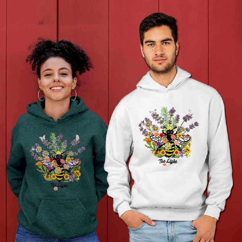 Honey Bee & flower graphic print unisex hoodies Hoodie with Patch Decorative Personalized Honey Bee & flower graphic print unisex hoodies Hoodie with Patch Decorative Personalized