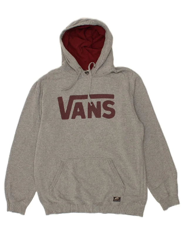 VANS Mens Graphic Hoodie Jumper XL Grey Cotton Hoodie with Hood Adjustable Protection VANS Mens Graphic Hoodie Jumper XL Grey Cotton Hoodie with Hood Adjustable Protection