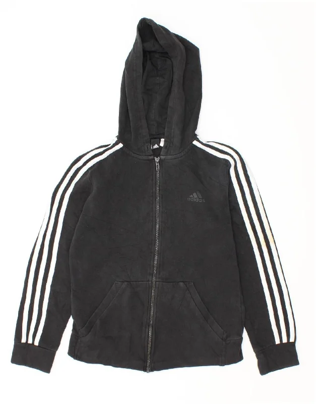 ADIDAS Girls Zip Hoodie Sweater 10-11 Years Black Long Sweater Short Sweater Cropped Sweater ADIDAS Girls Zip Hoodie Sweater 10-11 Years Black Long Sweater Short Sweater Cropped Sweater