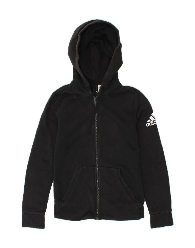 ADIDAS Womens Graphic Zip Hoodie Sweater UK 8/10 Small Black Cotton Fleece Sweater Nylon Polyester ADIDAS Womens Graphic Zip Hoodie Sweater UK 8/10 Small Black Cotton Fleece Sweater Nylon Polyester