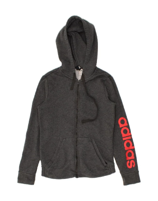 ADIDAS Womens Graphic Zip Hoodie Sweater UK 8/10 Small Grey Flecked Cotton Satin Fabric Silk Fabric Chiffon Fabric ADIDAS Womens Graphic Zip Hoodie Sweater UK 8/10 Small Grey Flecked Cotton Satin Fabric Silk Fabric Chiffon Fabric